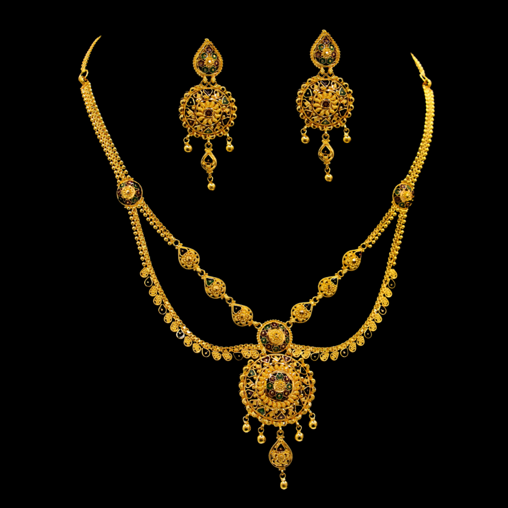 22K Gold Necklace Set